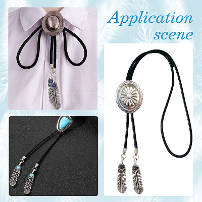 3 Pairs 3 Styles Natural & Synthetic Gemstone with Alloy Cord Ends FIND-GF0008-97-1