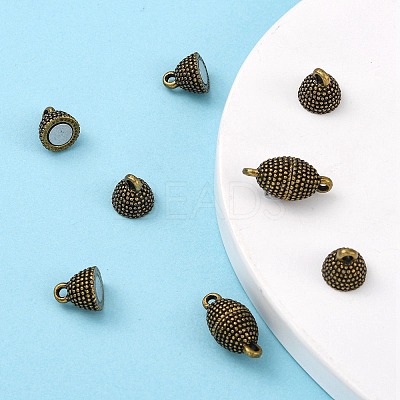 Alloy Magnetic Clasps with Loops X-PALLOY-H379-AB-1