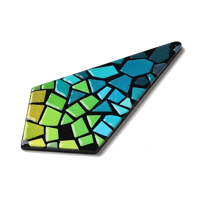 Printed Kite Acrylic Big Pendants OACR-L018-14C-1