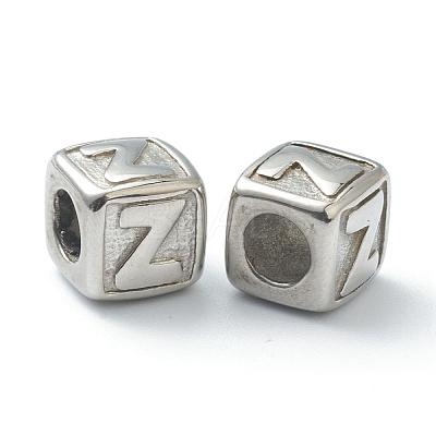 Tarnish Resistant 304 Stainless Steel European Beads STAS-H145-01Z-P-1