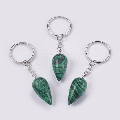 Synthetic Malachite Keychain KEYC-P041-B05-1