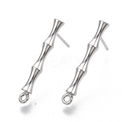 Brass Stud Earring Findings KK-N230-08P-NF-1