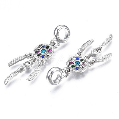 Rack Plating Alloy European Dangle Charms MPDL-N039-044-1