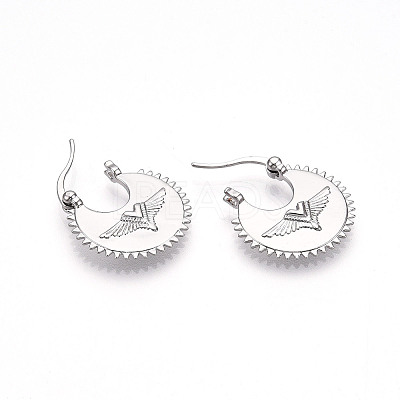 Brass Clip-on Earring for Women KK-T074-59P-1