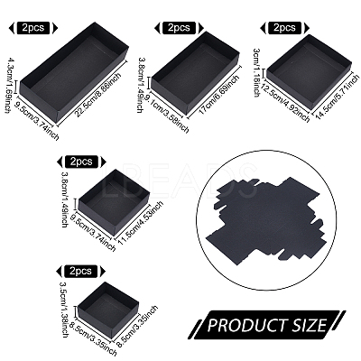 10Pcs 5 Style Paper Boxes CON-BC0002-32C-1