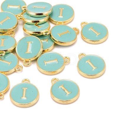 Golden Plated Alloy Enamel Charms ENAM-S118-05I-1