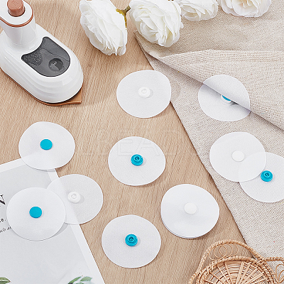 Plastic with Non-woven Fabrics Snap Buttons BUTT-WH0029-66-1