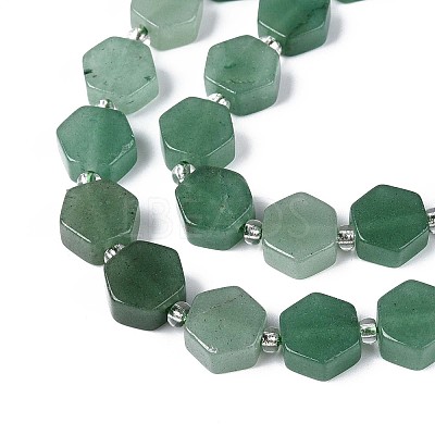 Natural Green Aventurine Beads Strands G-P534-A17-02-1