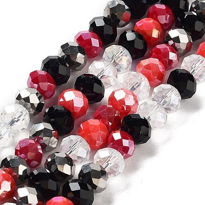 Glass Beads Strands EGLA-A034-M8mm-14-1