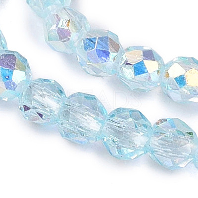 Transparent Glass Beads Strands EGLA-N028-01A-A06-1