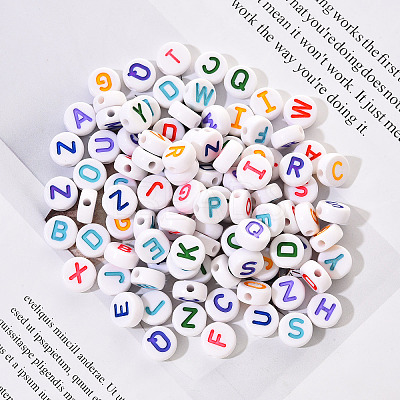 Opaque White Acrylic Beads SACR-YW0001-23E-1