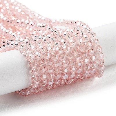 Electroplate Transparent Glass Beads Strands EGLA-A035-T4mm-A20-1