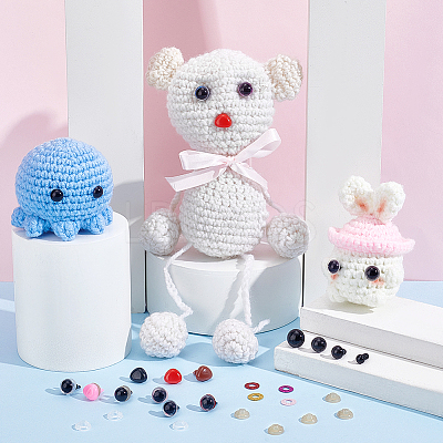 2 Box 2 Style Craft Plastic Doll Eyes & Nose DOLL-GA0001-14-1