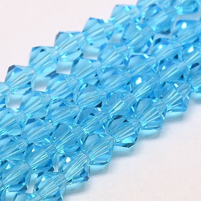 Imitate Austrian Crystal Bicone Glass Beads Strands X1-GLAA-F029-4x4mm-19-1