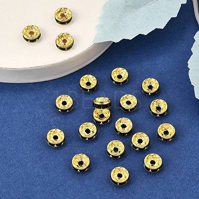 Brass Rhinestone Spacer Beads RB-A014-Z8mm-02G-1