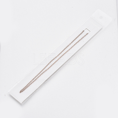 Brass Cable Chains Necklace Making MAK-N029-01R-1