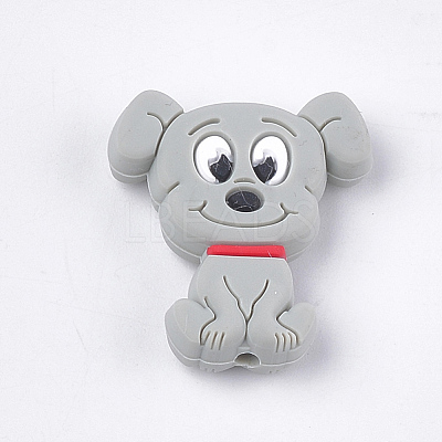 Food Grade Eco-Friendly Silicone Puppy Beads X-SIL-T052-01B-1