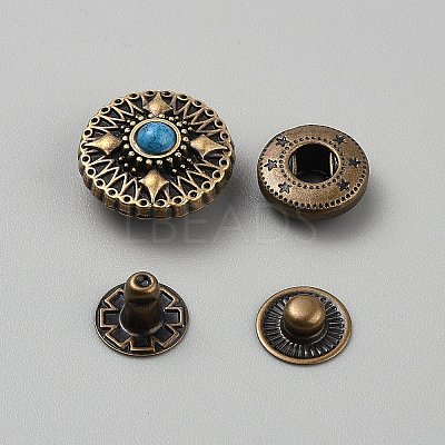 Alloy Snap Buttons FIND-TAC0037-07B-AB-1