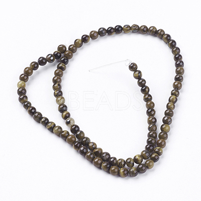 Natural Tiger Eye Round Bead Strands X-G-R200-4mm-1