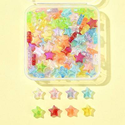 90Pcs 9 Colors Eco-Friendly Transparent Acrylic Beads TACR-FS0001-63-1