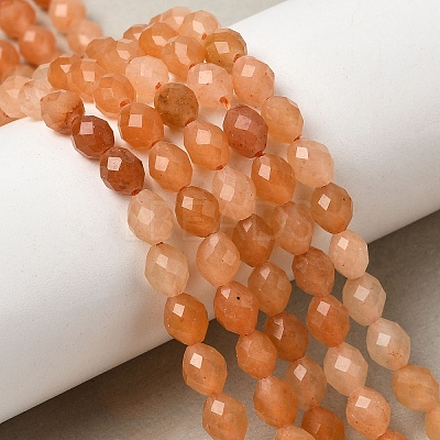 Natural Red Aventurine Beads Strands G-K376-F15-01-1