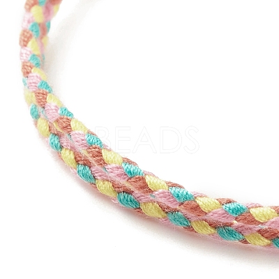 5Pcs Macrame Cotton Braided Cord Anklets Set AJEW-AN00486-03-1