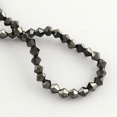 Electroplate Glass Bead Strands EGLA-R094-4mm-07-1