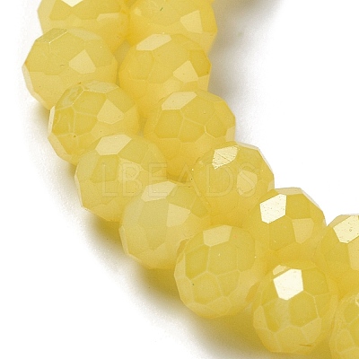 Baking Paint Imitation Jade Glass Bead Strands DGLA-A034-J8MM-A24-1