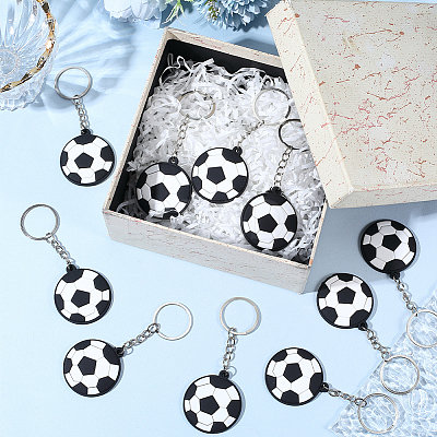20Pcs Sports Series Silicone Keychains KEYC-SC0002-01A-1