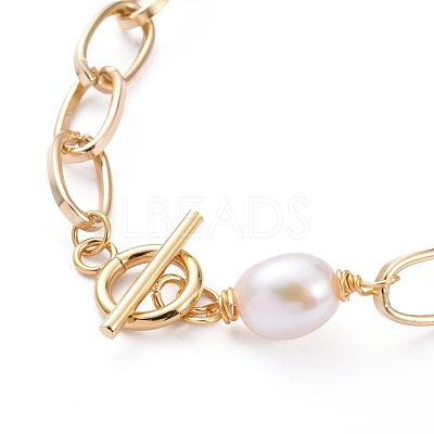 Aluminium Paperclip Chain Necklaces X-NJEW-JN02865-1