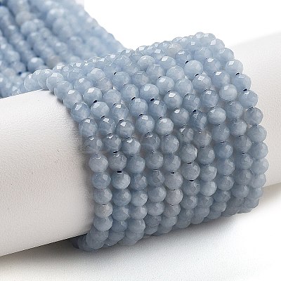 Natural Angelite Beads Strands G-G161-A05-05-1