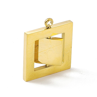 304 Stainless Steel Turnable Pendants STAS-G297-11G-1