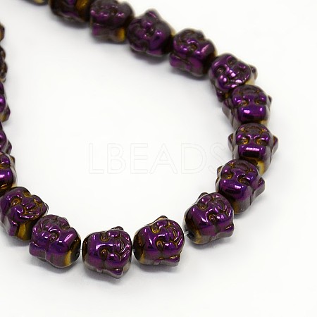 Electroplate Non-magnetic Synthetic Hematite Beads Strands G-J181-03-1