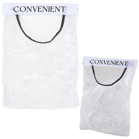 6Pcs Polyester Hanging Storage Bags with Hook and Loop Fastener AJEW-CN0006-68-1