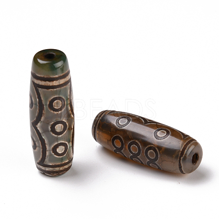 Tibetan Style dZi Beads TDZI-E004-17-1
