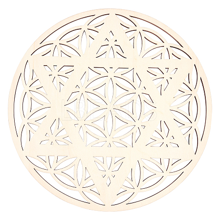 Laser Cut Wooden Cup Mat WOOD-WH0015-25-1