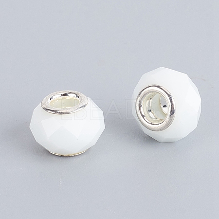 Faceted Glass European Beads GPDL-E004-01E-1