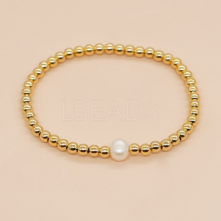 Natural Pearl Beaded Stretch Bracelets for Women ST8151-2-1