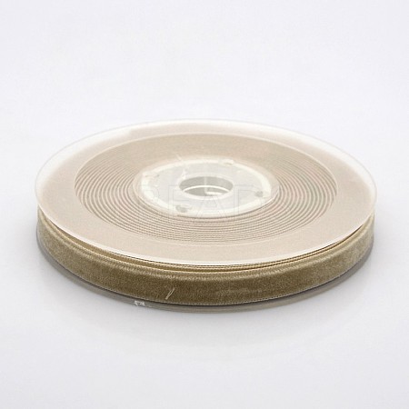 Polyester Velvet Ribbon for Gift Packing and Festival Decoration SRIB-M001-10mm-836-1