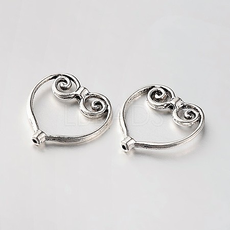 Heart Tibetan Style Alloy Beads PALLOY-N0114-03AS-1