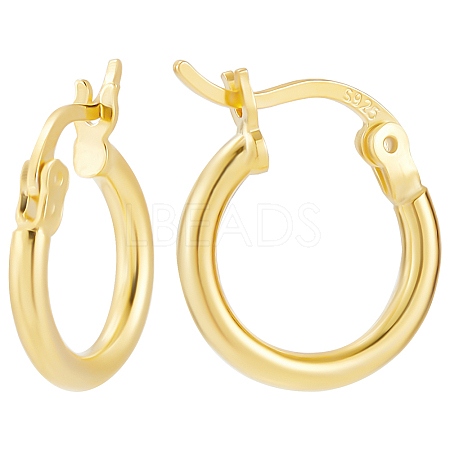 1Pair 925 Sterling Silver Hoop Earrings STER-BBC0007-73G-1
