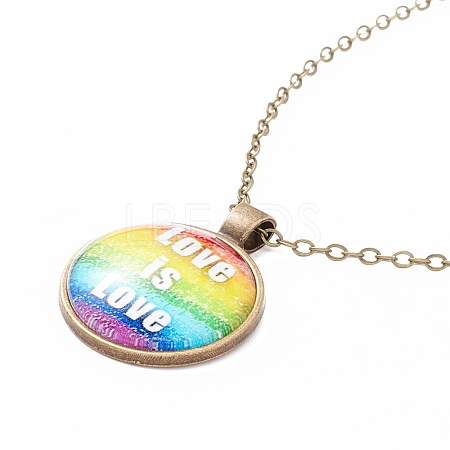 Rainbow Pride Necklace NJEW-F290-01B-1