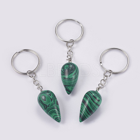 Synthetic Malachite Keychain KEYC-P041-B05-1
