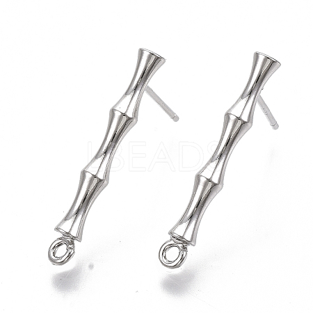 Brass Stud Earring Findings KK-N230-08P-NF-1