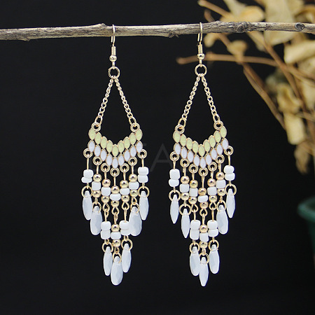 Alloy Enamel Chandelier Earrings FS-WG9EBC6-04-1