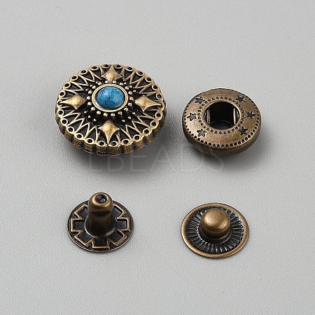 Alloy Snap Buttons FIND-TAC0037-07B-AB-1