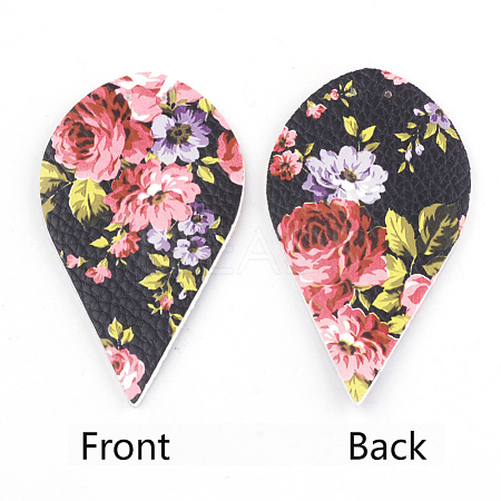 PU Leather Big Pendants FIND-T020-001-34-1