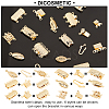30 Sets 6 Styles 304 Stainless Steel Box Clasps STAS-DC0009-61-4