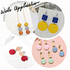 Painted Natural Wood Beads WOOD-FH0001-56-7