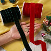 Yilisi 25 Yards 2 Colors Christmas Single Face Velvet Ribbon OCOR-YS0001-10-5